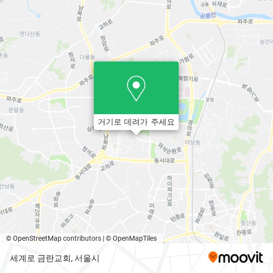 세계로 금란교회 지도