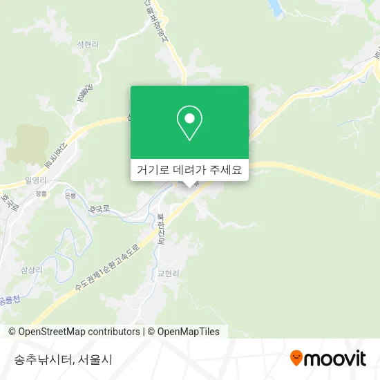 송추낚시터 지도