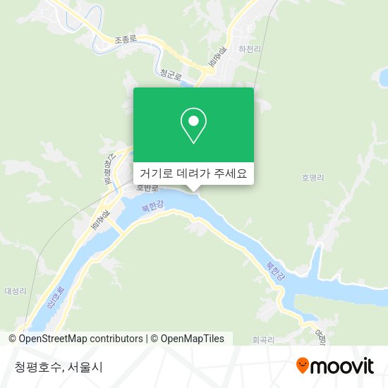 청평호수 지도