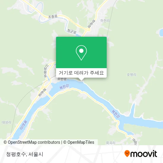 청평호수 지도