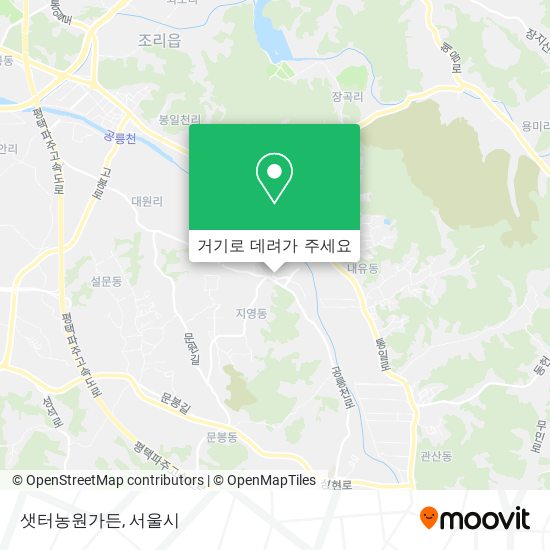 샛터농원가든 지도