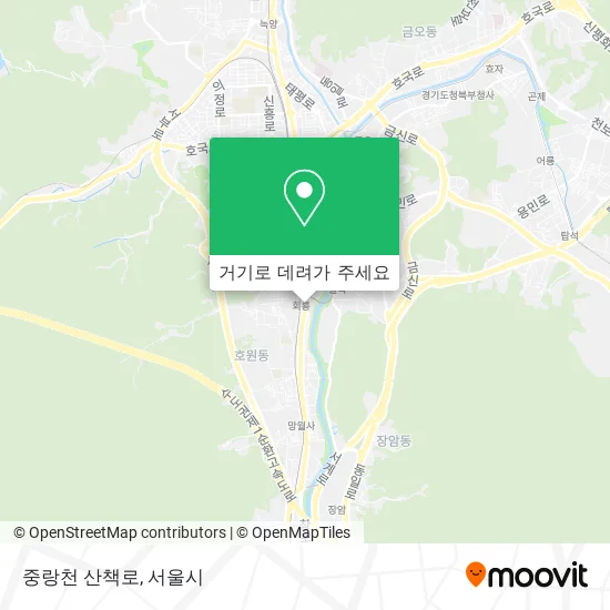 중랑천 산책로 지도