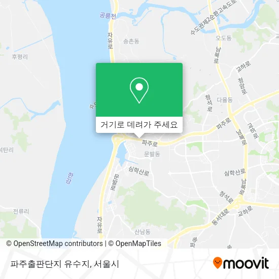 파주출판단지 유수지 지도