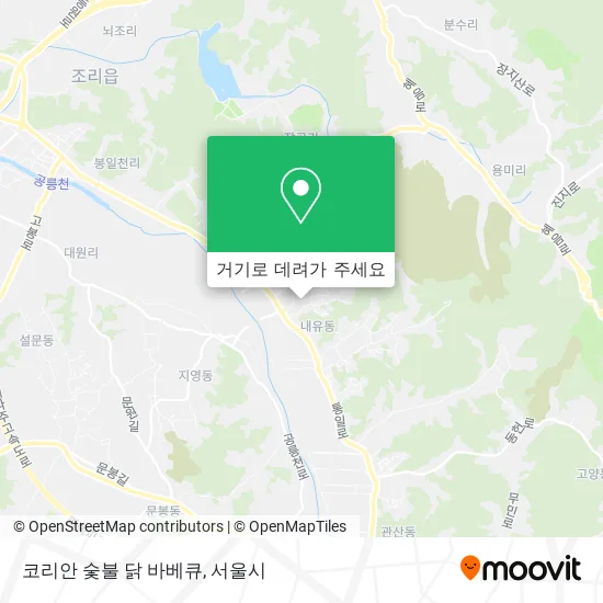 코리안 숯불 닭 바베큐 지도