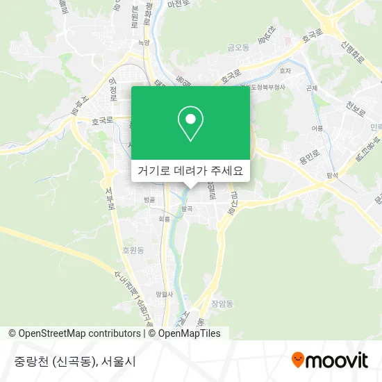 중랑천 (신곡동) 지도