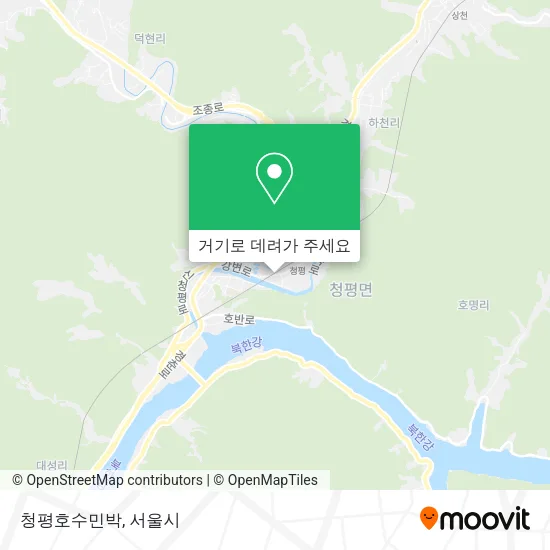 청평호수민박 지도