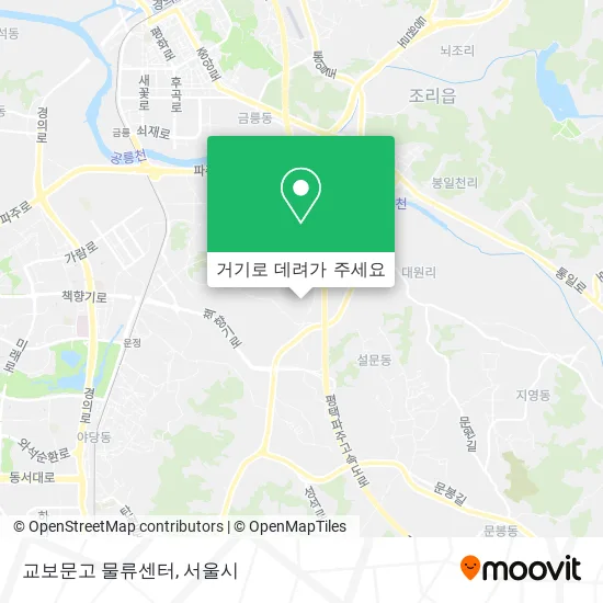 교보문고 물류센터 지도
