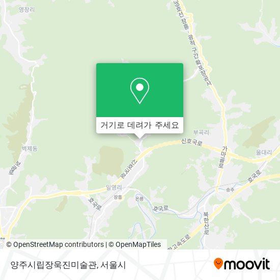 양주시립장욱진미술관 지도