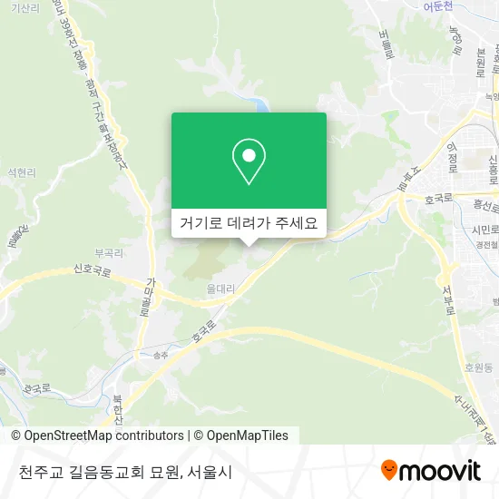 천주교 길음동교회 묘원 지도