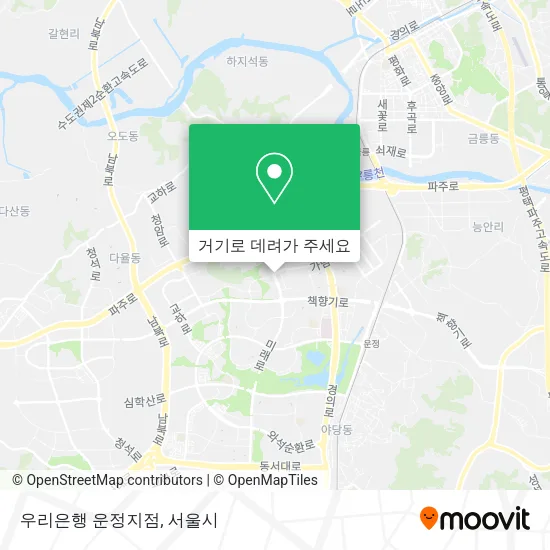 우리은행 운정지점 지도