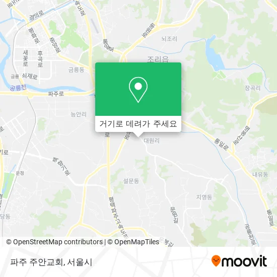 파주 주안교회 지도