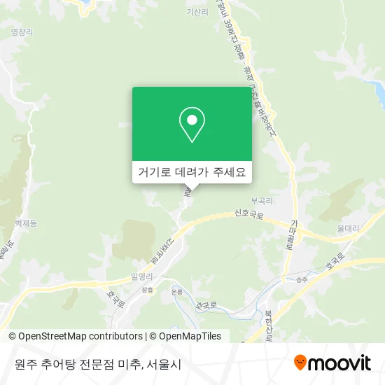 원주 추어탕 전문점 미추 지도