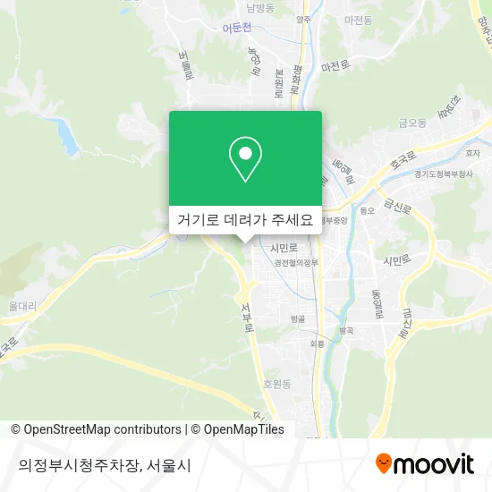의정부시청주차장 지도