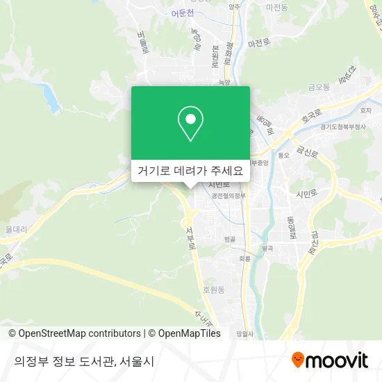 의정부 정보 도서관 지도