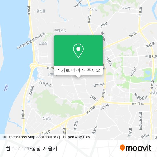 천주교 교하성당 지도