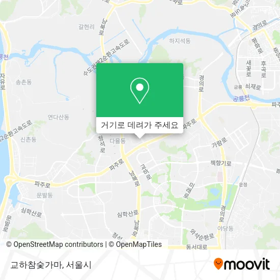 교하참숯가마 지도
