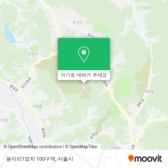 용미리1묘지 100구역 지도