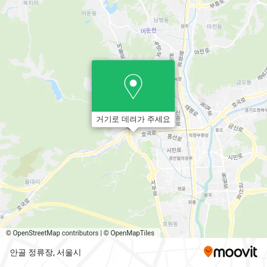 안골 정류장 지도