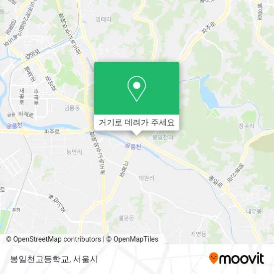 봉일천고등학교 지도