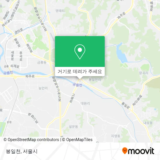 봉일천 지도