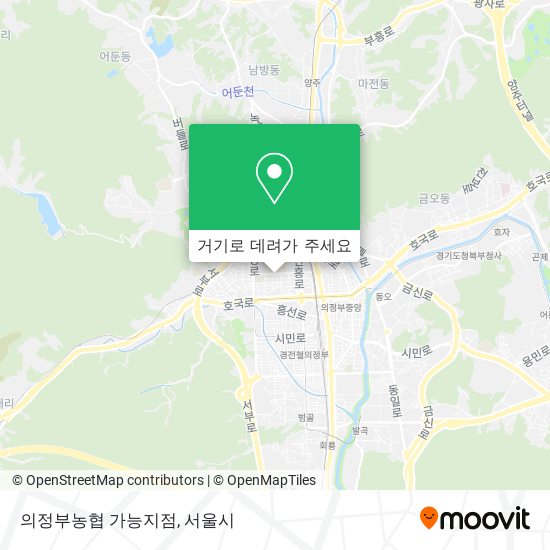 의정부농협 가능지점 지도