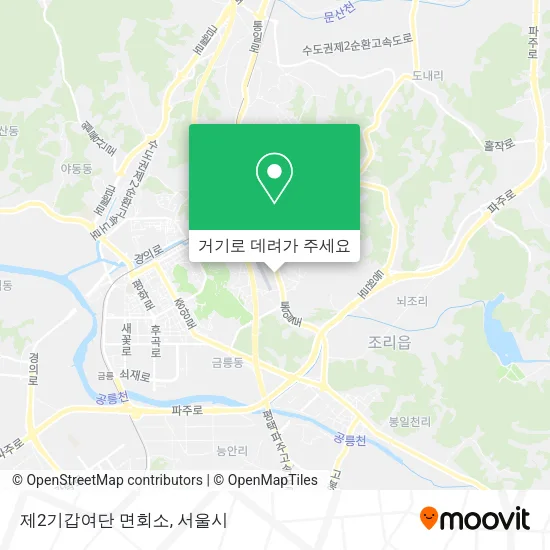 제2기갑여단 면회소 지도