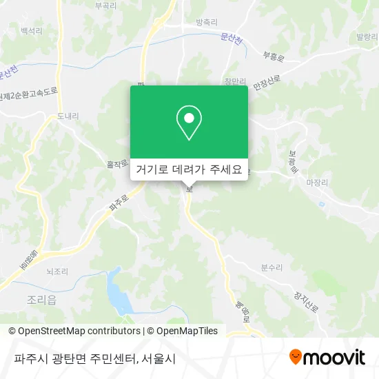 파주시 광탄면 주민센터 지도