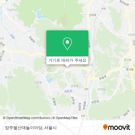 양주별산대놀이마당 지도
