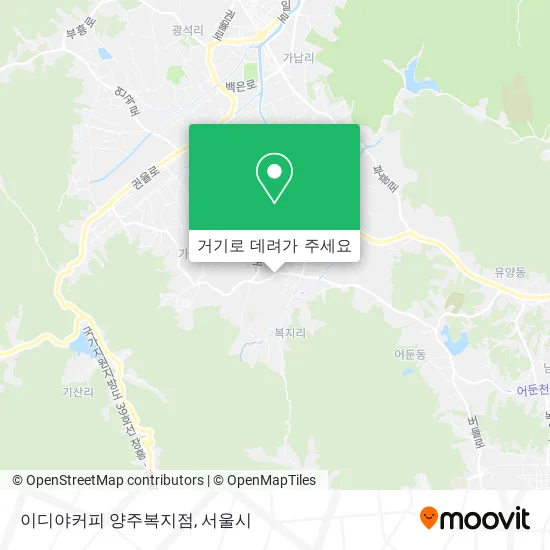 이디야커피 양주복지점 지도