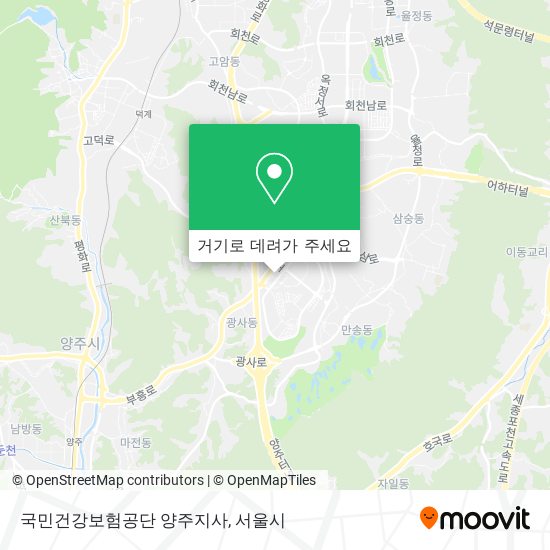 국민건강보험공단 양주지사 지도
