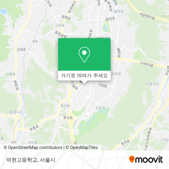 덕현고등학교 지도
