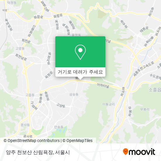 양주 천보산 산림욕장 지도