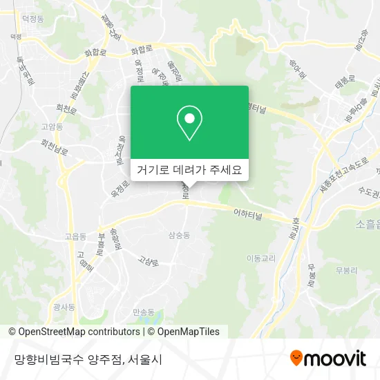 망향비빔국수 양주점 지도