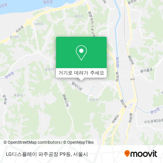 LG디스플레이 파주공장 P9동 지도