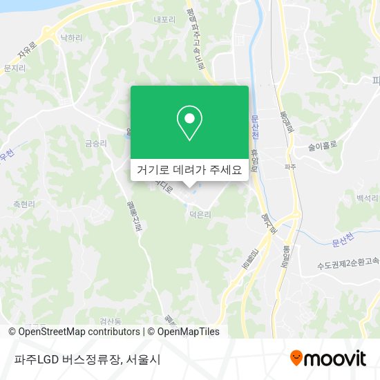 파주LGD 버스정류장 지도