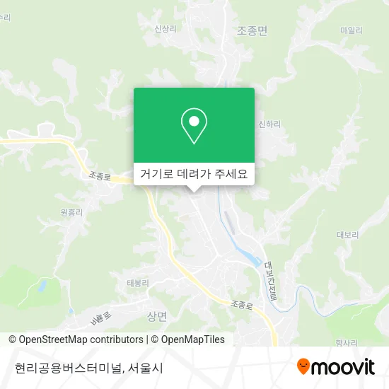현리공용버스터미널 지도