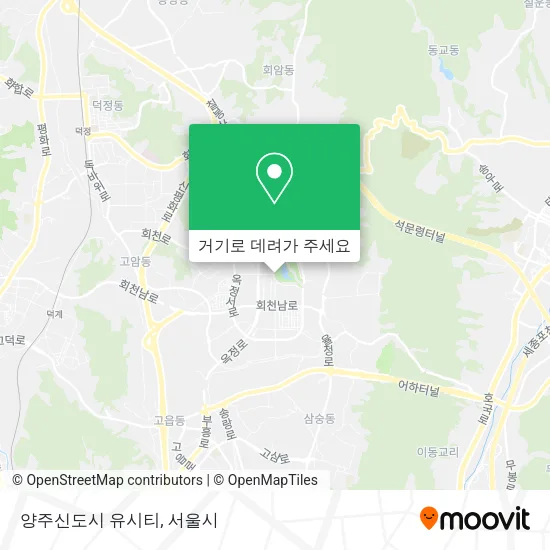 양주신도시 유시티 지도