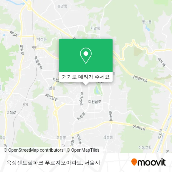 옥정센트럴파크 푸르지오아파트 지도