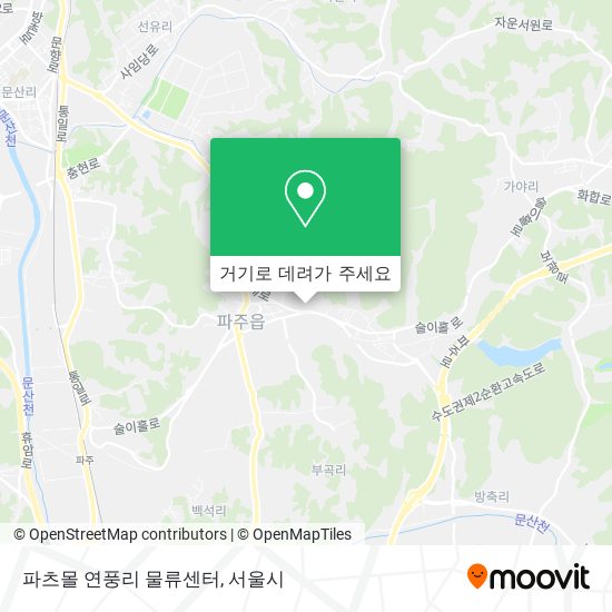 파츠몰 연풍리 물류센터 지도