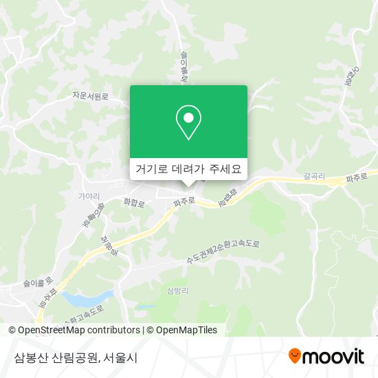 삼봉산 산림공원 지도