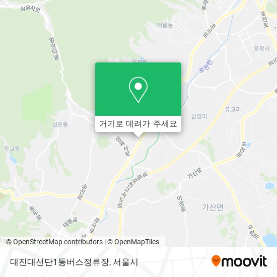 대진대선단1통버스정류장 지도