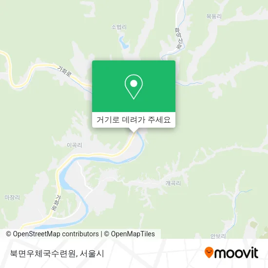 북면우체국수련원 지도