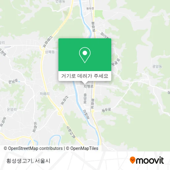 횡성생고기 지도