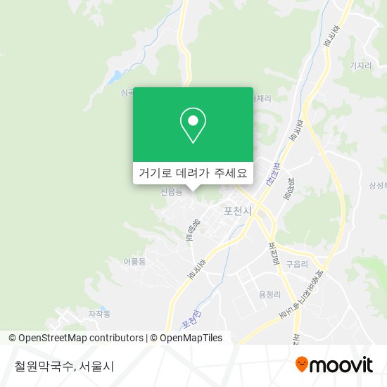 철원막국수 지도