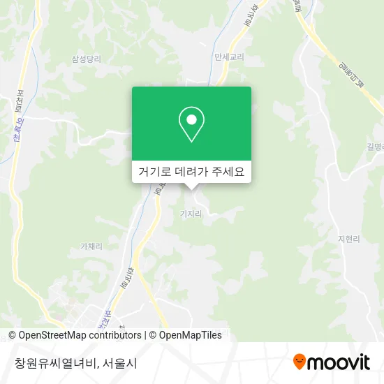 창원유씨열녀비 지도