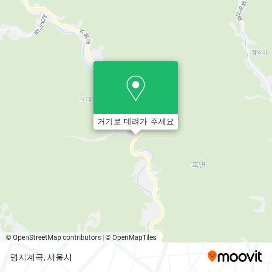 명지계곡 지도