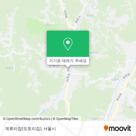 계류리집(도토리집) 지도