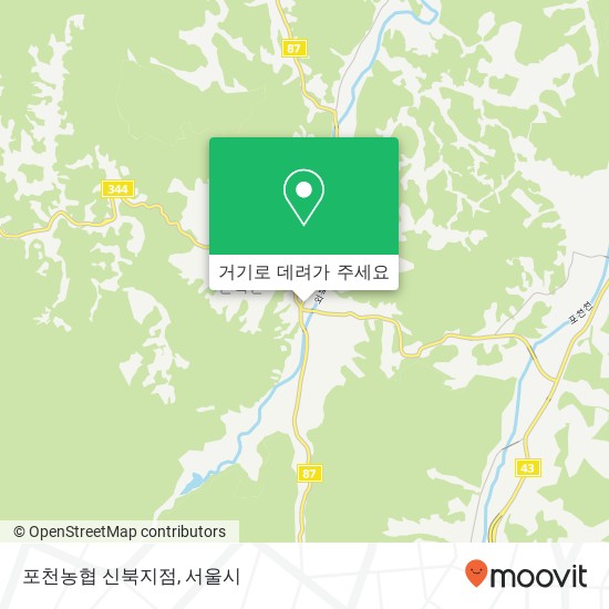 포천농협 신북지점 지도