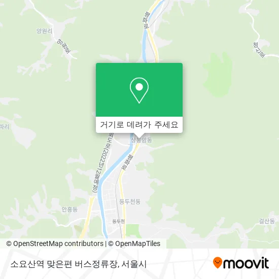 소요산역 맞은편 버스정류장 지도