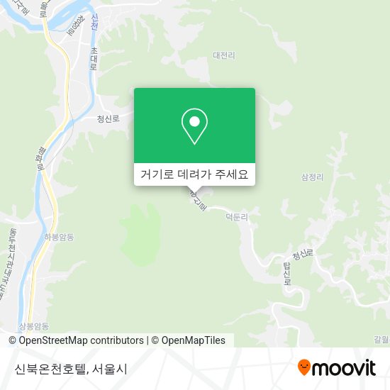 신북온천호텔 지도